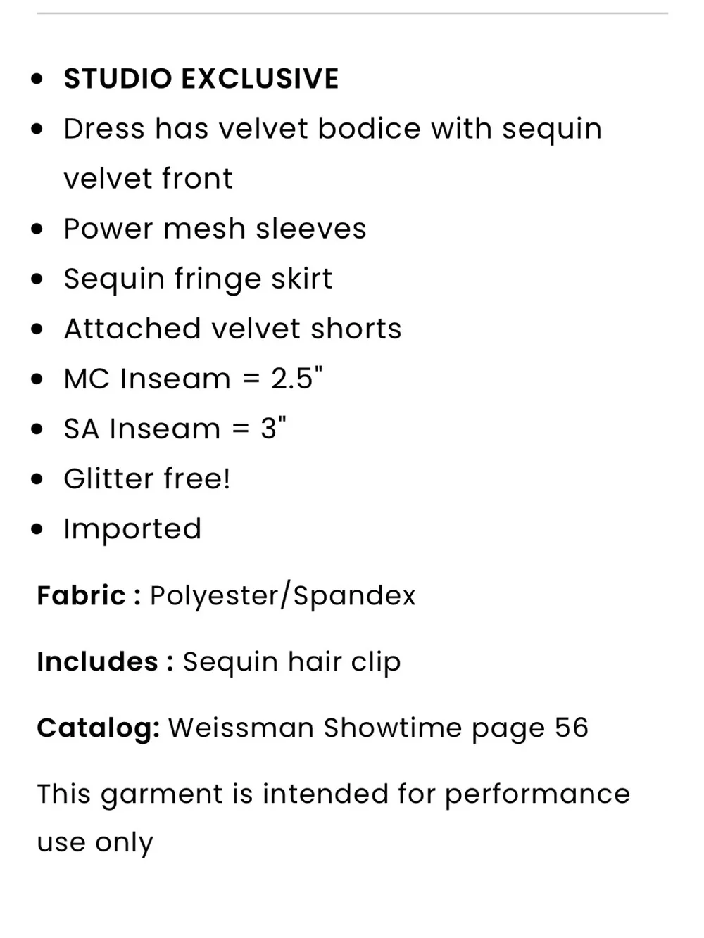 Weissman Purple Sequin Dance Costume